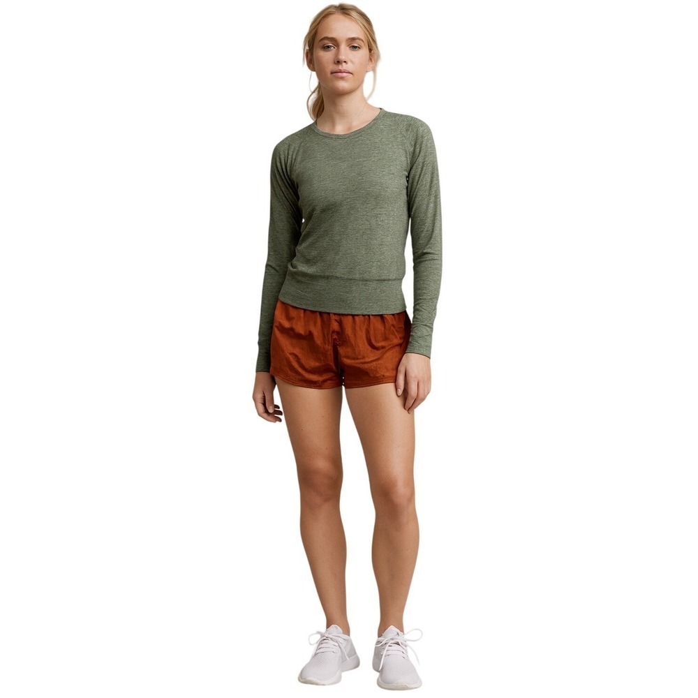 Outdoor Voices OV Long Sleeve Shirt XS Green Running Hiking Trail Active Top